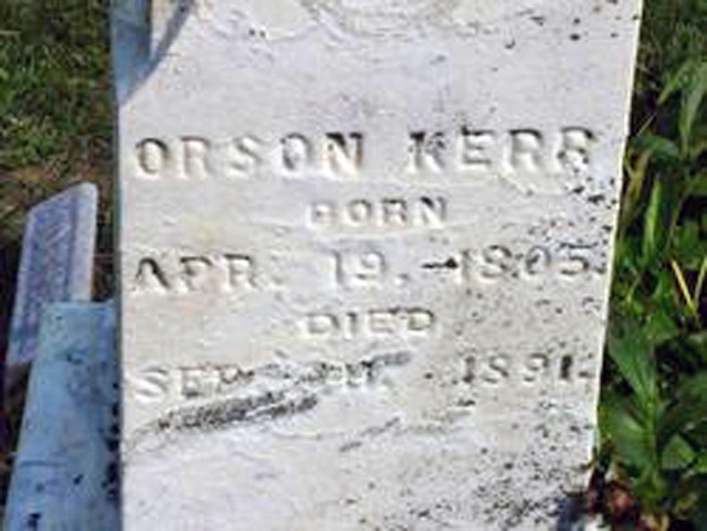Orson Kerr tombstone