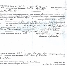 Elizabeth Shute marriage license 