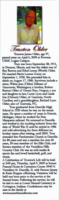 Truxton J Older obituary