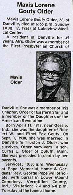 Mavis L Gouty obituary 