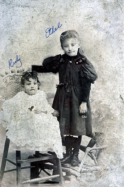 Ruby Dale & Ethel Belle Fox circa 1900 