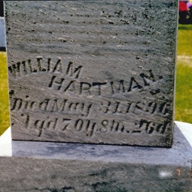 William Hartman tombstone 