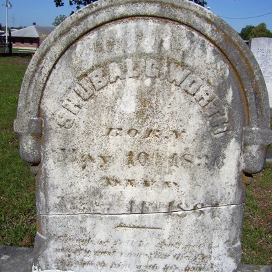 Shubal Gardner Worth tombstone Asheboro, NC 1836 - 1864  .jpg