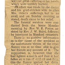 Jane Eliza Baird Older obituary  1911 