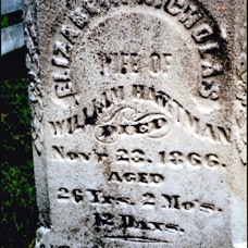 Elizabeth Nicholas tombstone 