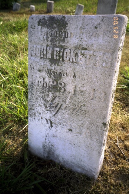 John Ricketts tombstone 