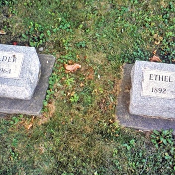 Roy Burton Older Ethel Leona Worth Older tombstones 