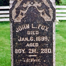 John L Fox tombstone 